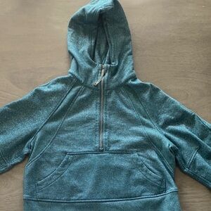 Lululemon sparkly green half-zip scuba hoodie (special edition)